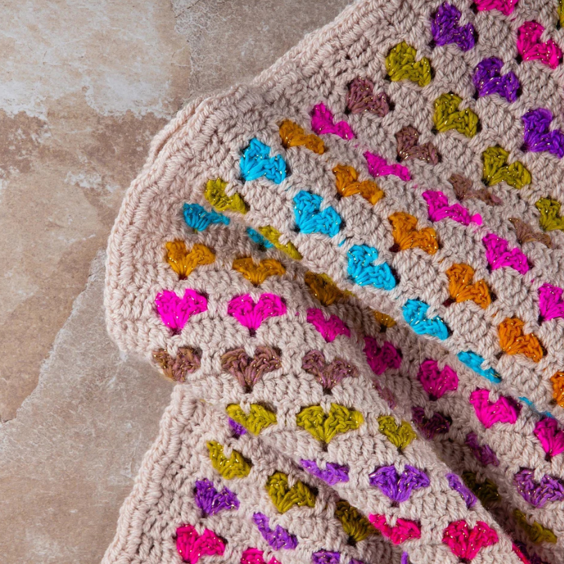 Crochet Heart Blanket