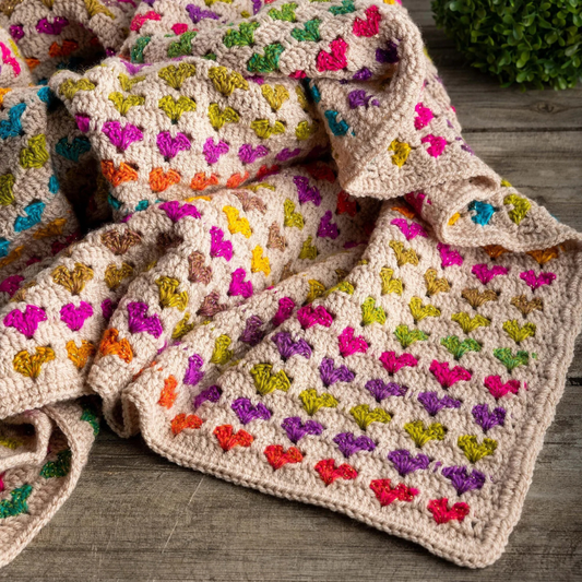Crochet Heart Blanket