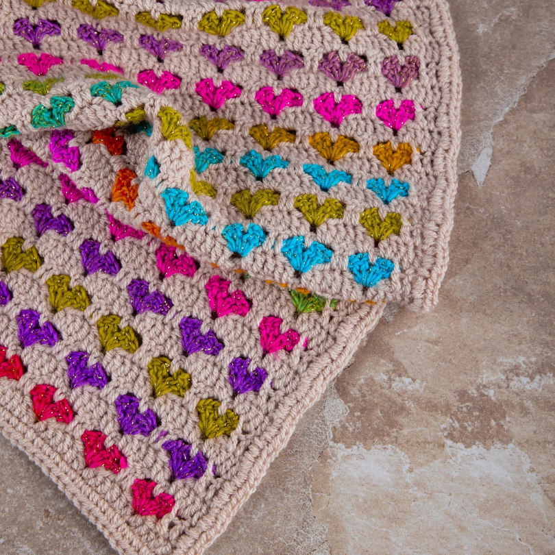 Crochet Heart Blanket