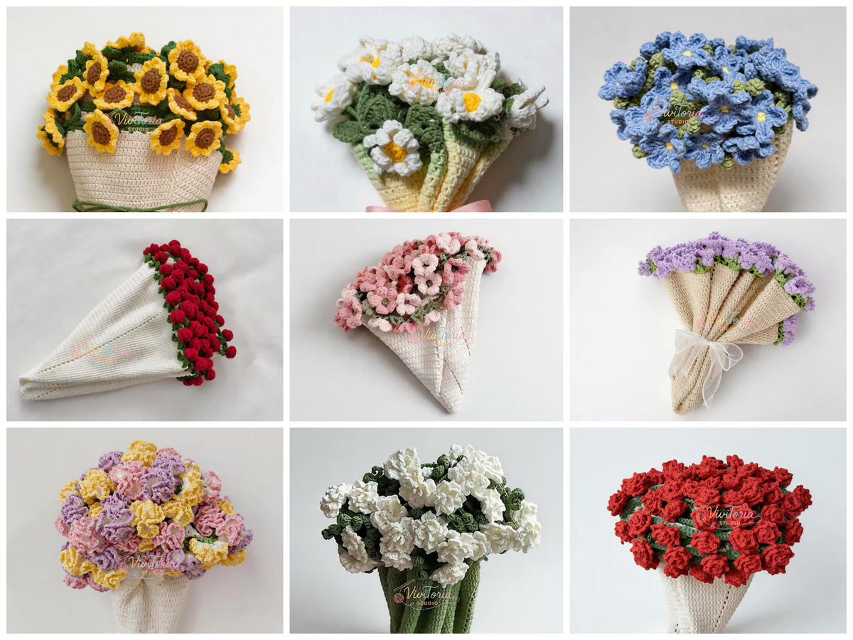 9-in-1 Bouquet Blanket Pattern