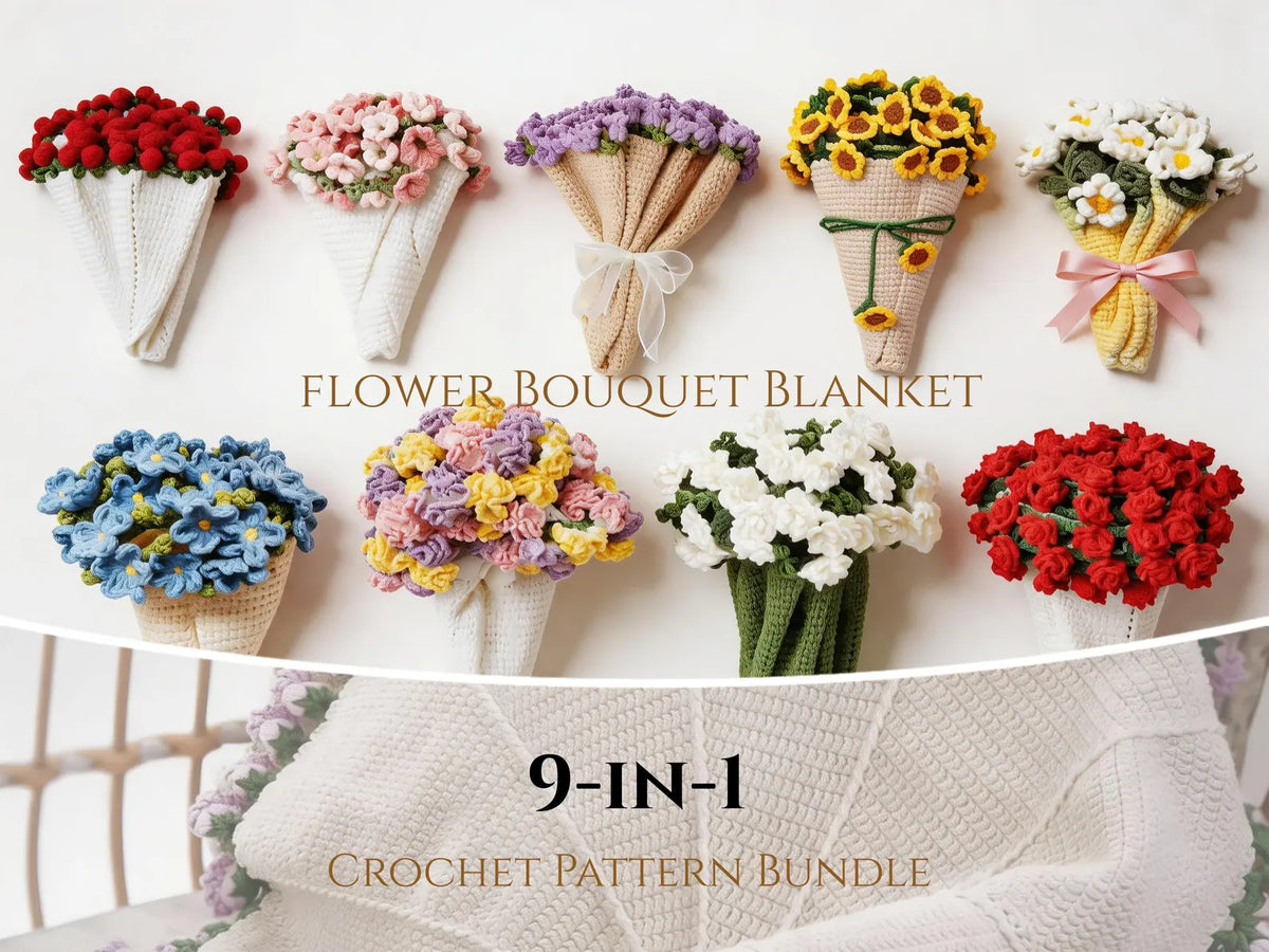 9-in-1 Bouquet Blanket Pattern